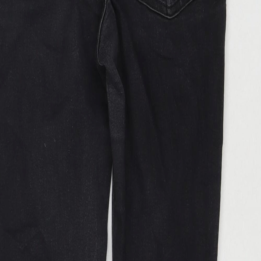H&M Womens Black Cotton Skinny Jeans Size M L27 in Regular Zip