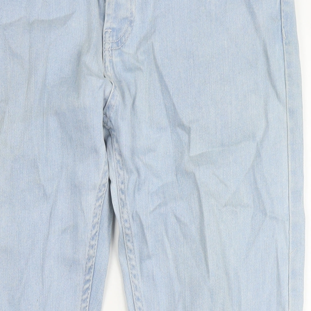 Topman Mens Blue Cotton Skinny Jeans Size 32 in L26 in Slim Zip