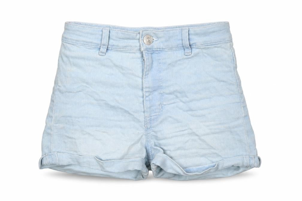Divided by H&M Womens Blue Cotton Hot Pants Shorts Size 4 L3 in Regular Zip