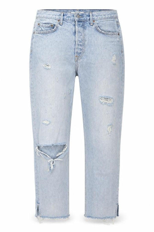 Girlfried Denim Womens Blue Cotton Straight Jeans Size 29 in L27 in Regular Zip