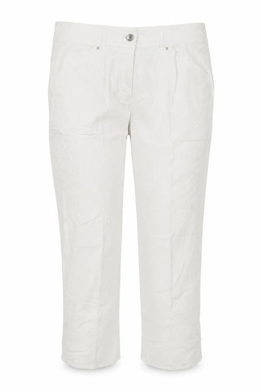Backstage Womens White Cotton Cropped Jeans Size M L23 in Regular Zip