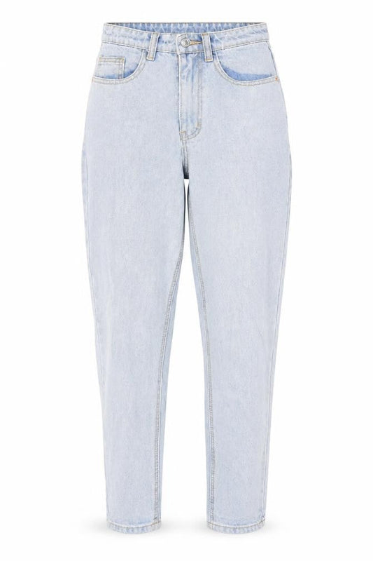 PRETTYLITTLETHING Womens Blue Cotton Mom Jeans Size 6 L27 in Regular Zip