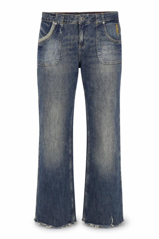 BDG Mens Blue Cotton Bootcut Jeans Size 36 in L30 in Regular Zip