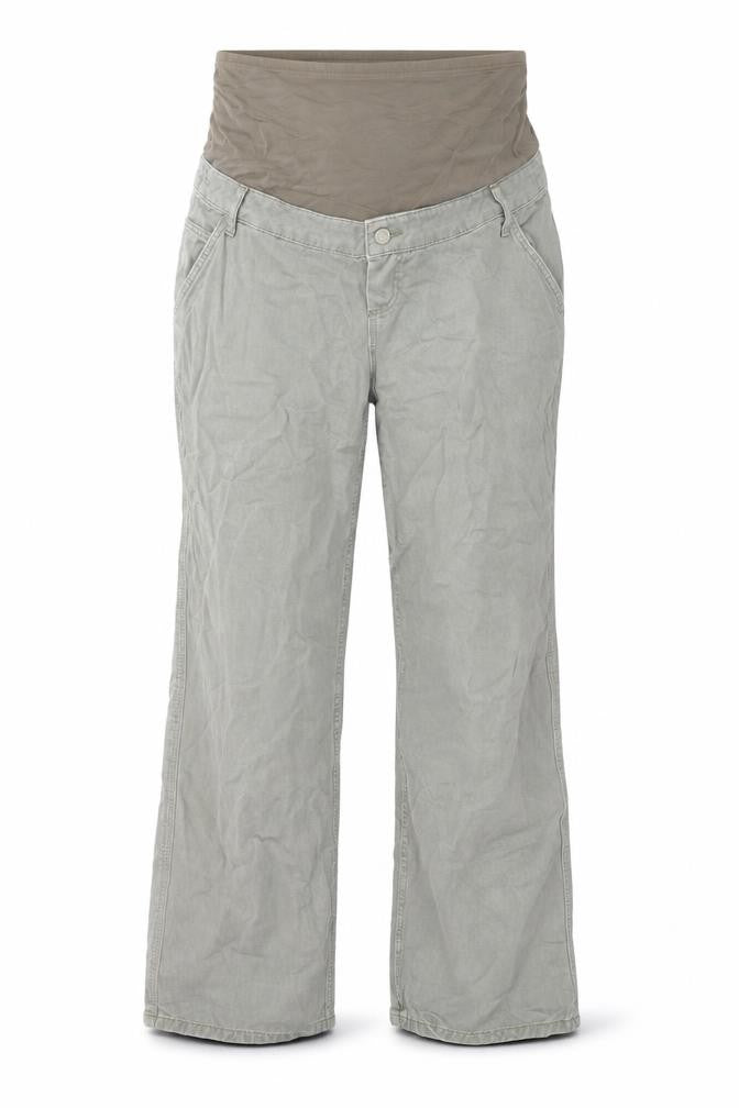 ASOS Womens Green Cotton Wide-Leg Jeans Size 12 L30 in Relaxed Button