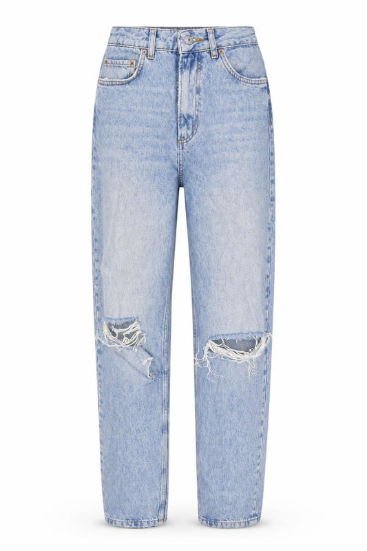ASOS Womens Blue Cotton Straight Jeans Size 26 L31 in Regular Zip