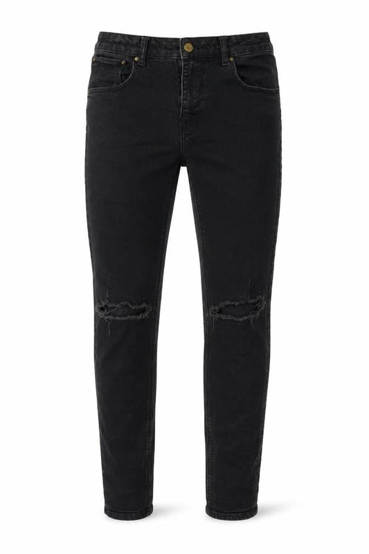 ASOS Mens Black Cotton Skinny Jeans Size 31 in L29 in Regular Zip