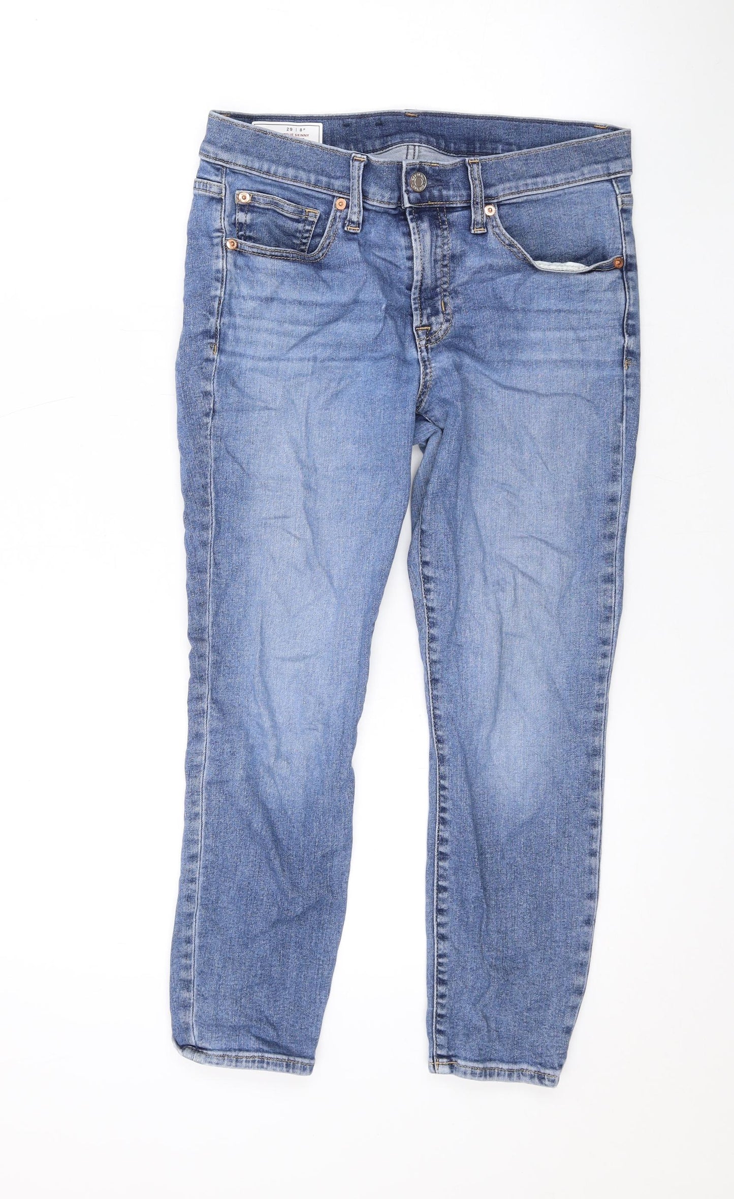 Gap Womens Blue Cotton Skinny Jeans Size 29 in L22 in Regular Zip