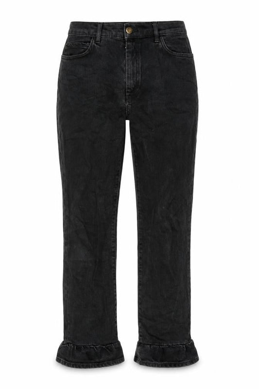 & Other Stories Womens Black Cotton Straight Jeans Size 30 L27 in Regular Zip