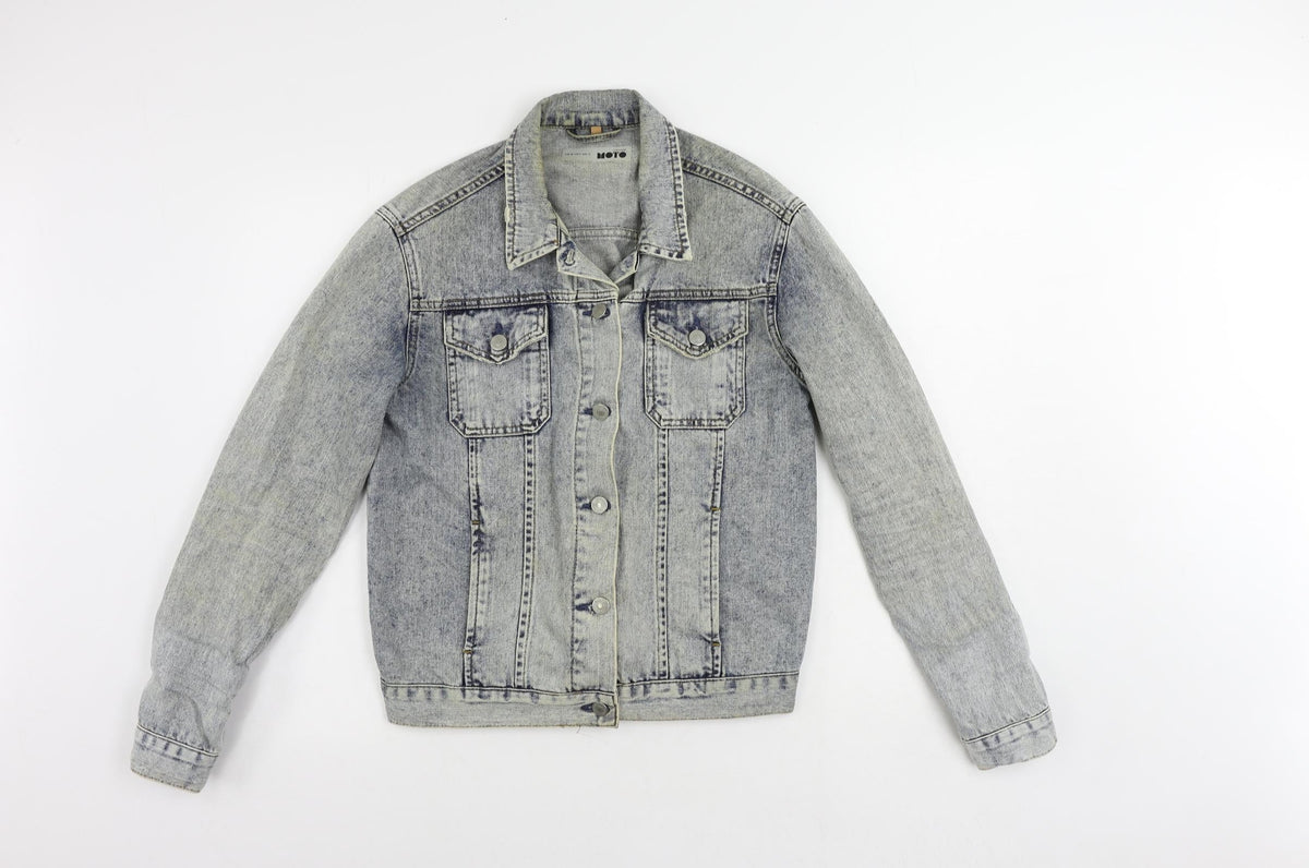 Topshop Womens Blue Jacket Size 10 Button