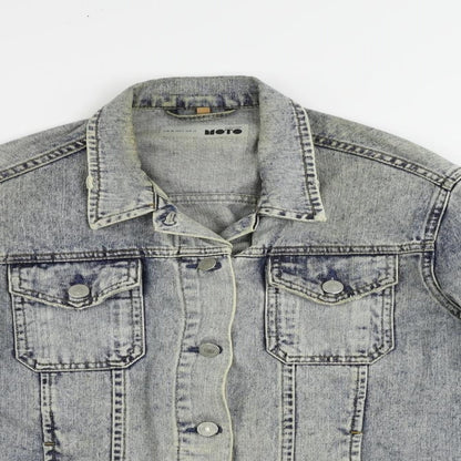 Topshop Womens Blue Jacket Size 10 Button