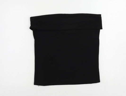 Zara Womens Black Polyester Basic Blouse Size 2XL Off the Shoulder - Strapless