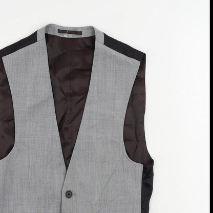 Next Mens Grey Wool Jacket Suit Waistcoat Size 34 Regular