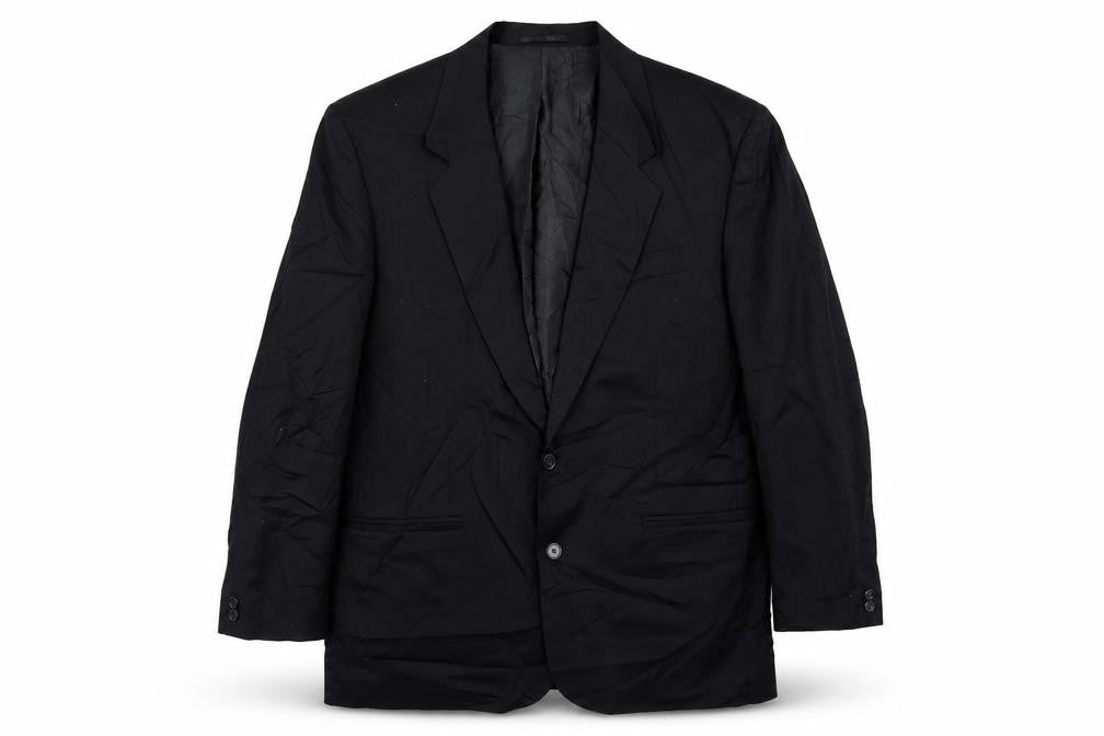 Classic Mens Black Polyester Jacket Suit Jacket Size 42 Regular