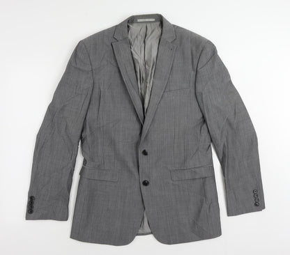 Next Mens Grey Wool Jacket Suit Jacket Size 38 Regular