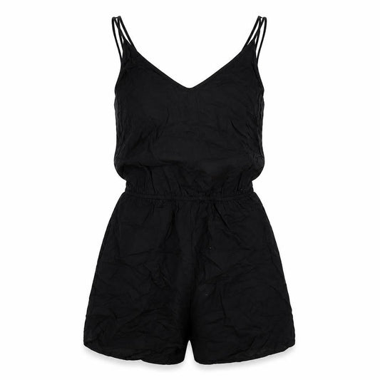 H&M Womens Black Viscose Playsuit One-Piece Size 6 Pullover - Elastic Waist