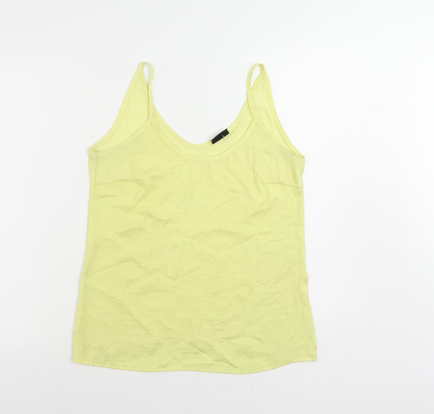 VILA Womens Yellow Polyester Camisole Tank Size M V-Neck