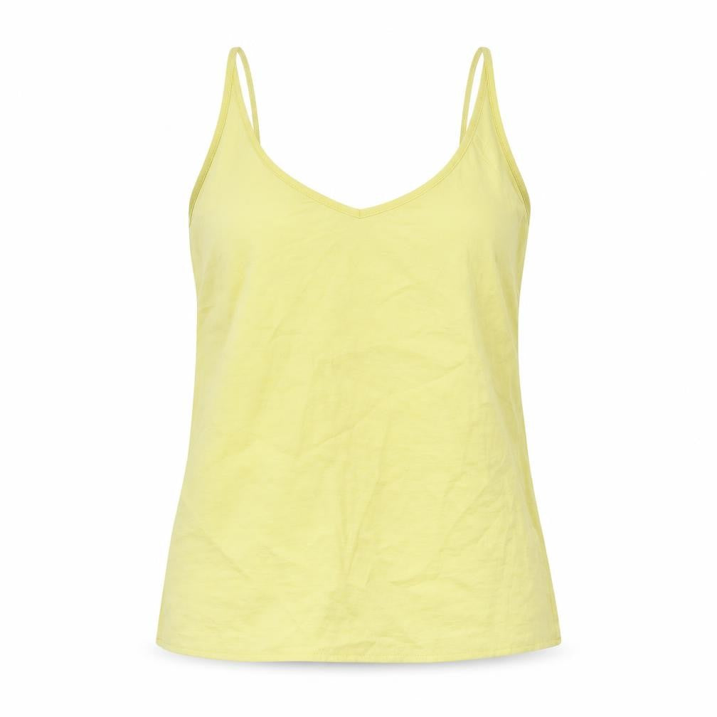VILA Womens Yellow Polyester Camisole Tank Size M V-Neck