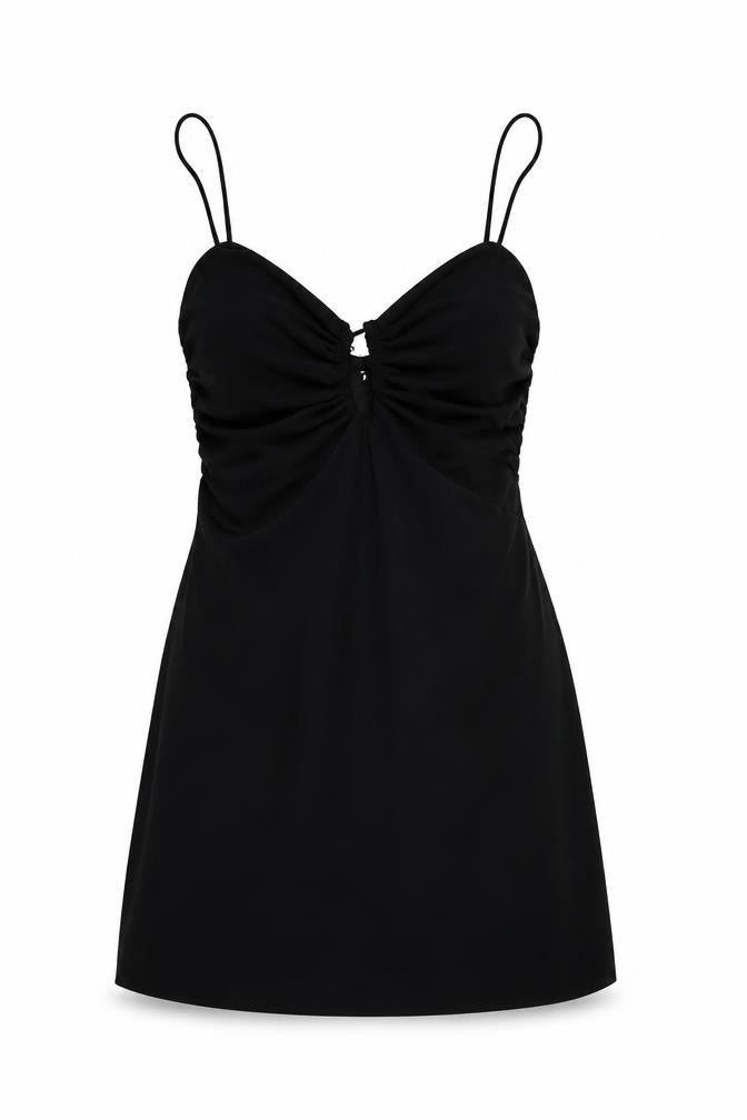 Zara Womens Black Polyester Mini Size S Halter Zip