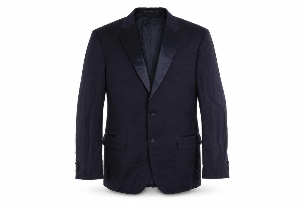 Marks & Spencer Mens Blue Polyester Tuxedo Suit Jacket Size 40 Regular