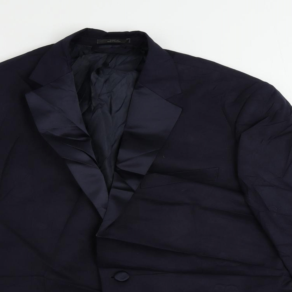 Marks and Spencer Mens Blue Polyester Tuxedo Suit Jacket Size 40 Regular