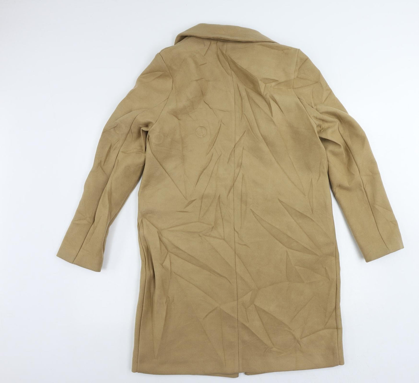 Marks and Spencer Womens Beige Overcoat Coat Size 10 Button