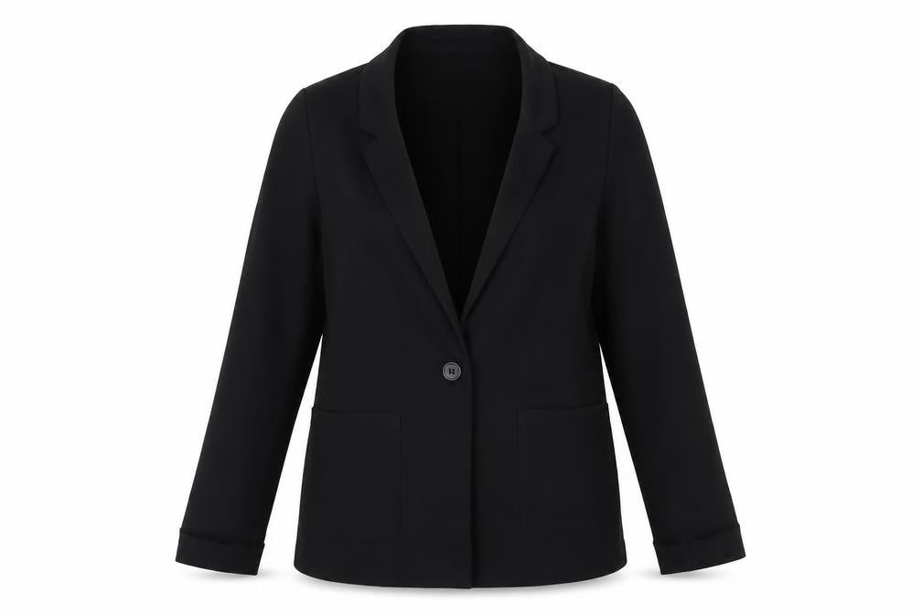 H&M Womens Black Polyester Jacket Blazer Size 10