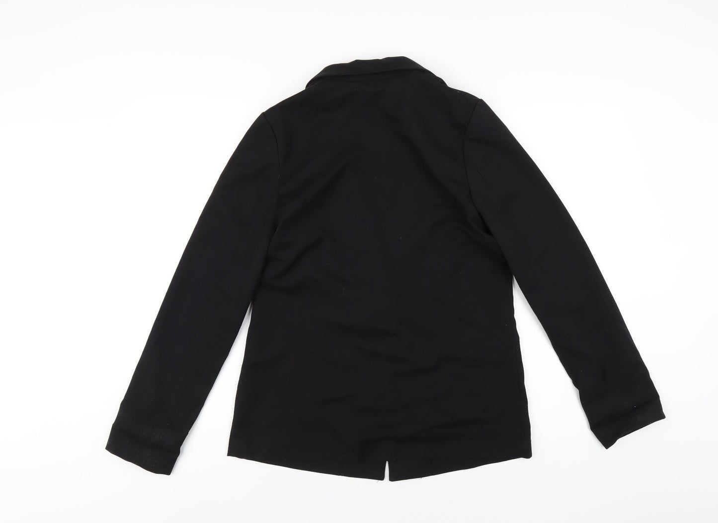 H&M Womens Black Polyester Jacket Blazer Size 10