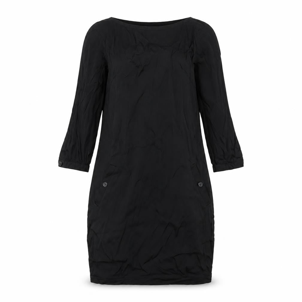 H&M Womens Black Polyester A-Line Size 6 Boat Neck Pullover