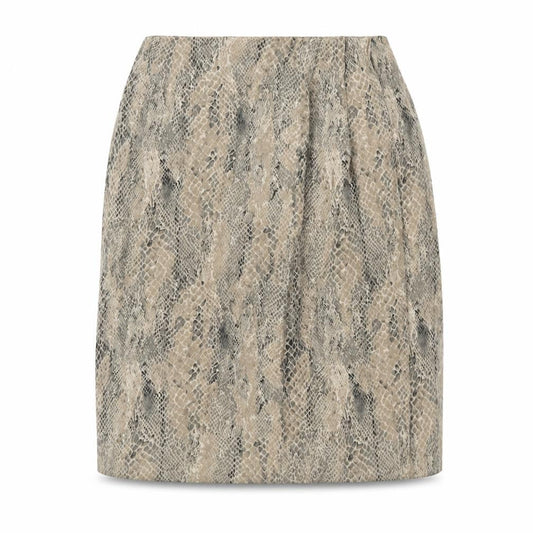 Liz Claiborne Womens Beige Animal Print Silk A-Line Skirt Size 8 Zip
