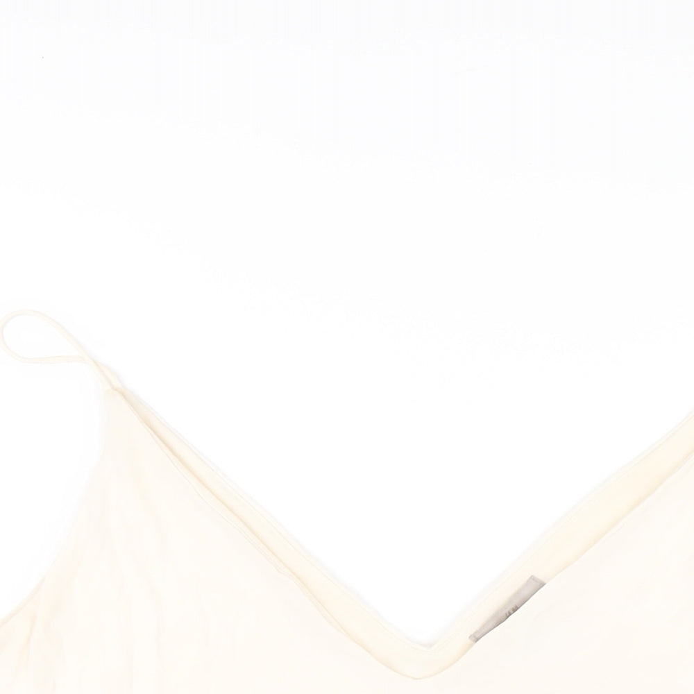 H&M Womens Ivory Viscose Camisole T-Shirt Size XL V-Neck