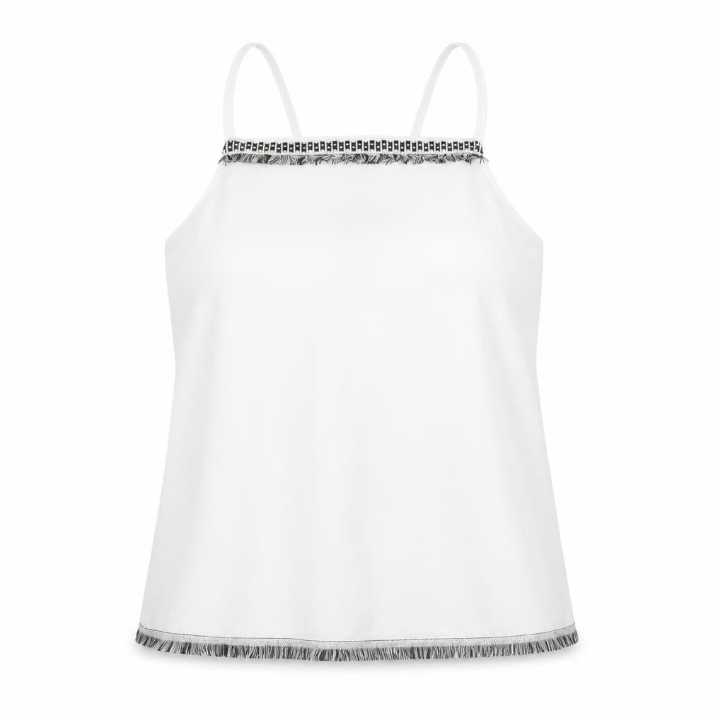 NEXT Womens White Polyester Camisole T-Shirt Size 14 Square Neck
