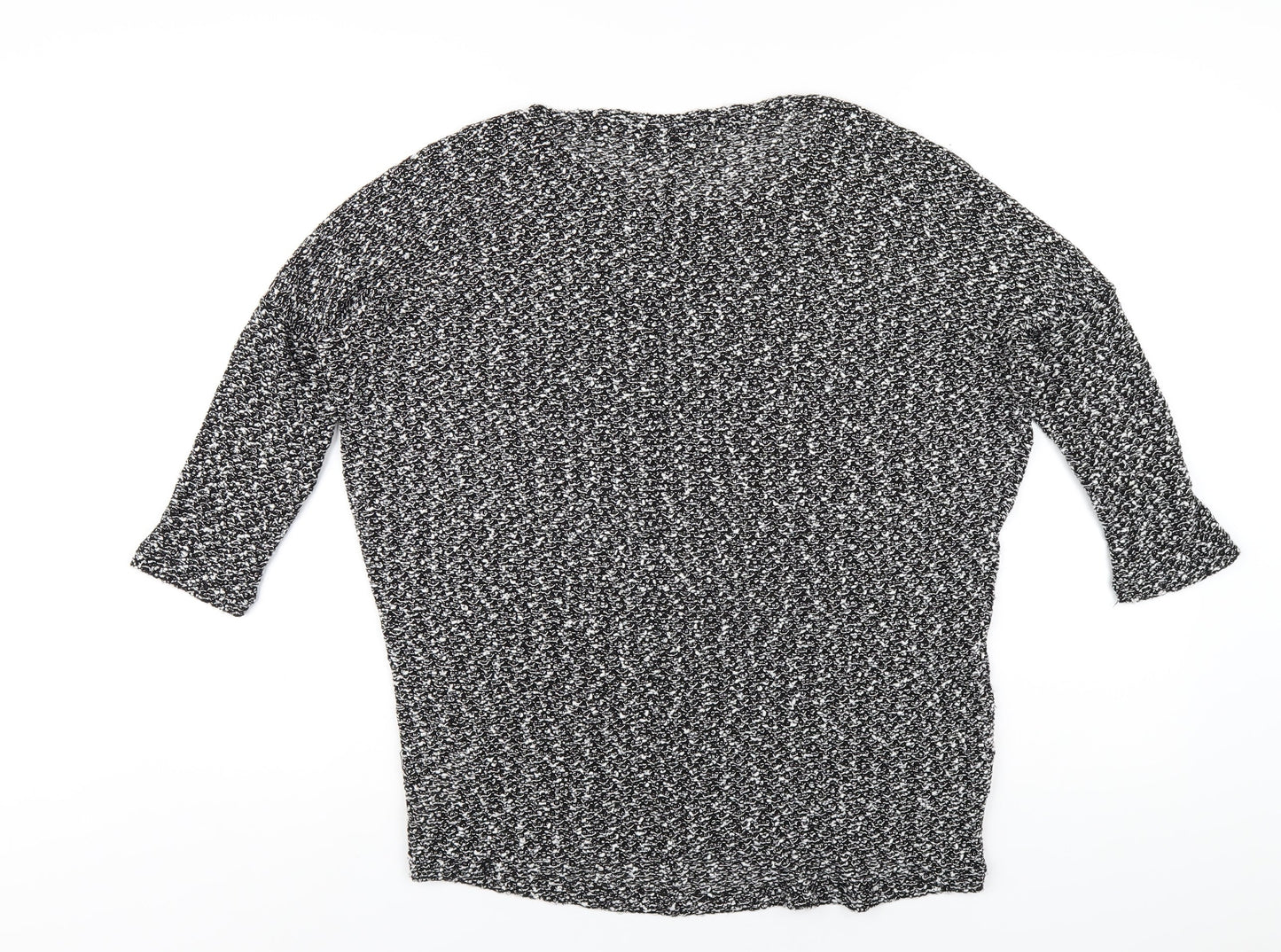 New Look Womens Black Round Neck Polyester Pullover Jumper Size 10