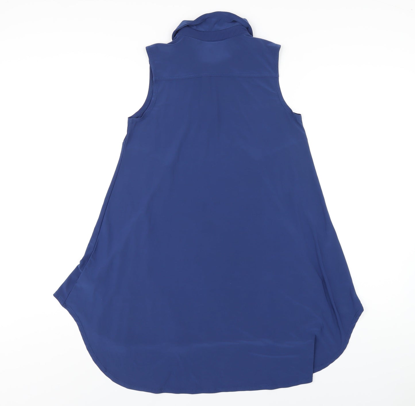 Attitudes Womens Blue Polyester A-Line Size XS V-Neck Pullover