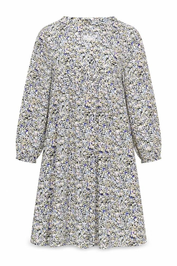 Marks & Spencer Womens Multicoloured Floral Viscose A-Line Size 12 V-Neck Button