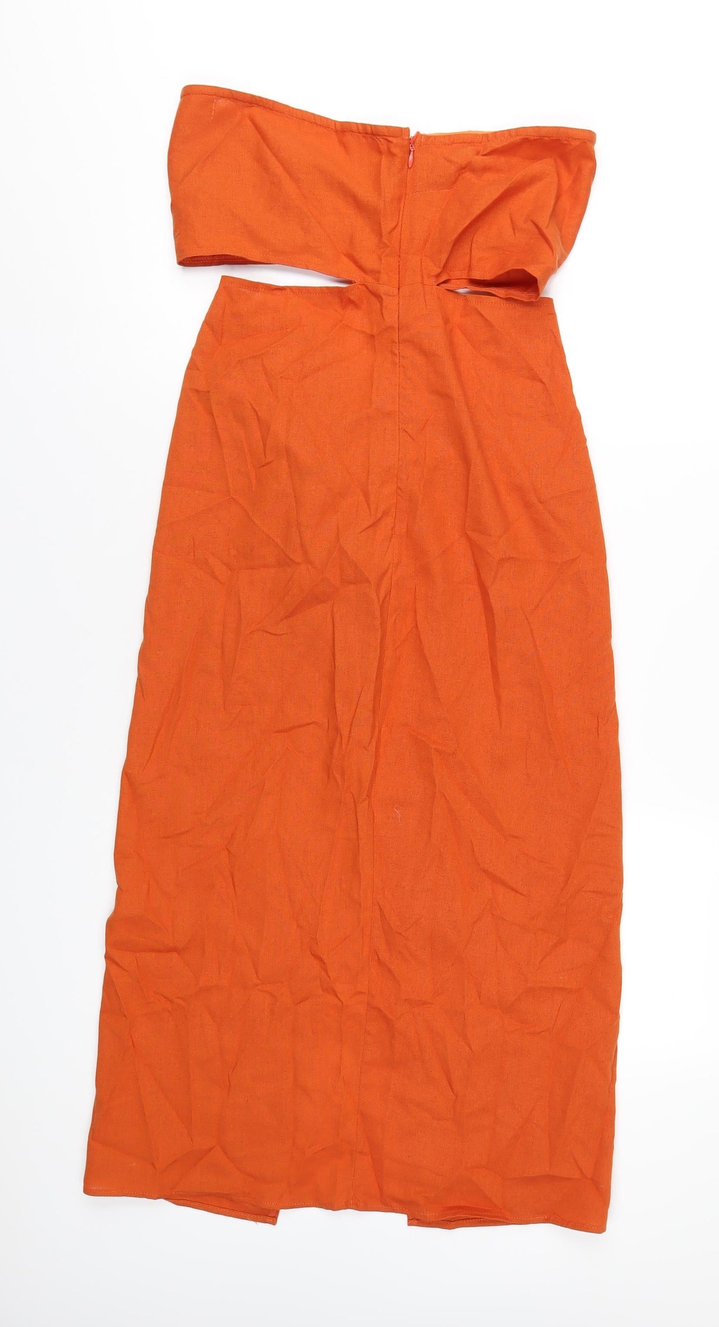 4th Reckless Womens Orange Polyester A-Line Size 12 Sweetheart Zip