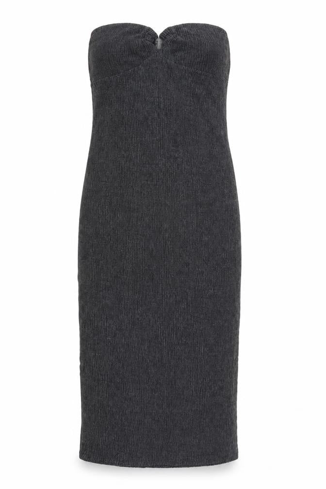 Topshop Womens Grey Polyester Bodycon Size 10 Sweetheart Pullover