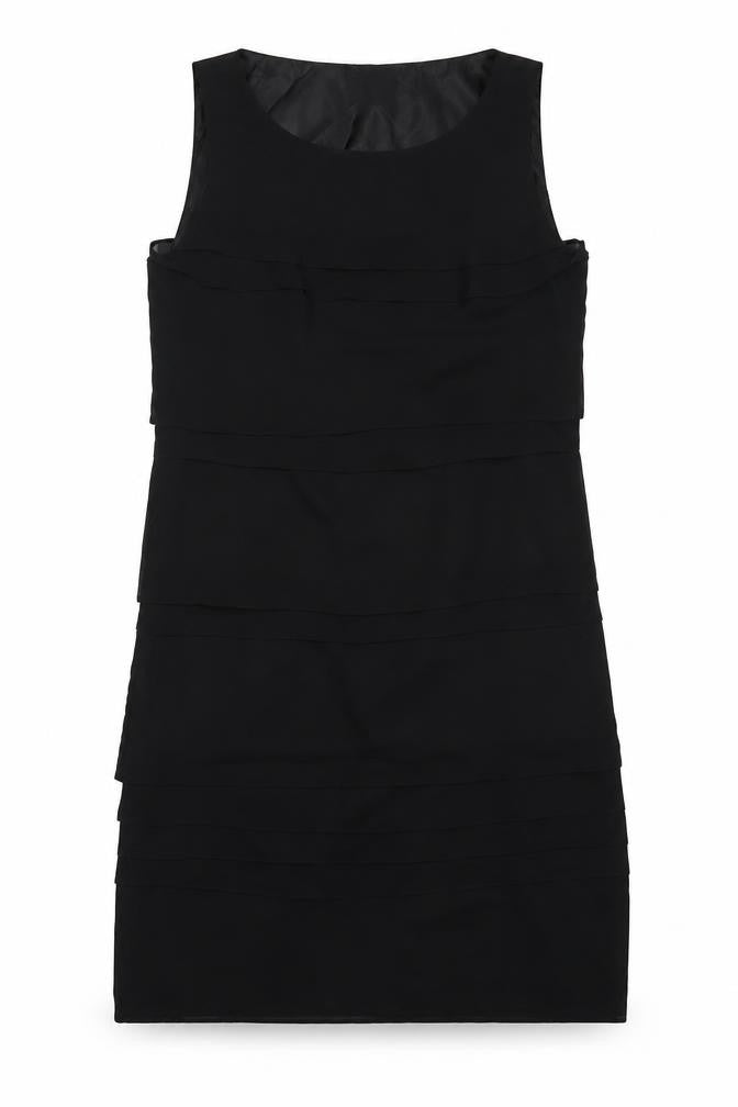 Debenhams Womens Black Polyester A-Line Size 12 Round Neck Zip