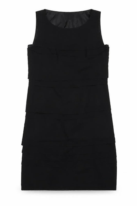 Debenhams Womens Black Polyester A-Line Size 12 Round Neck Zip