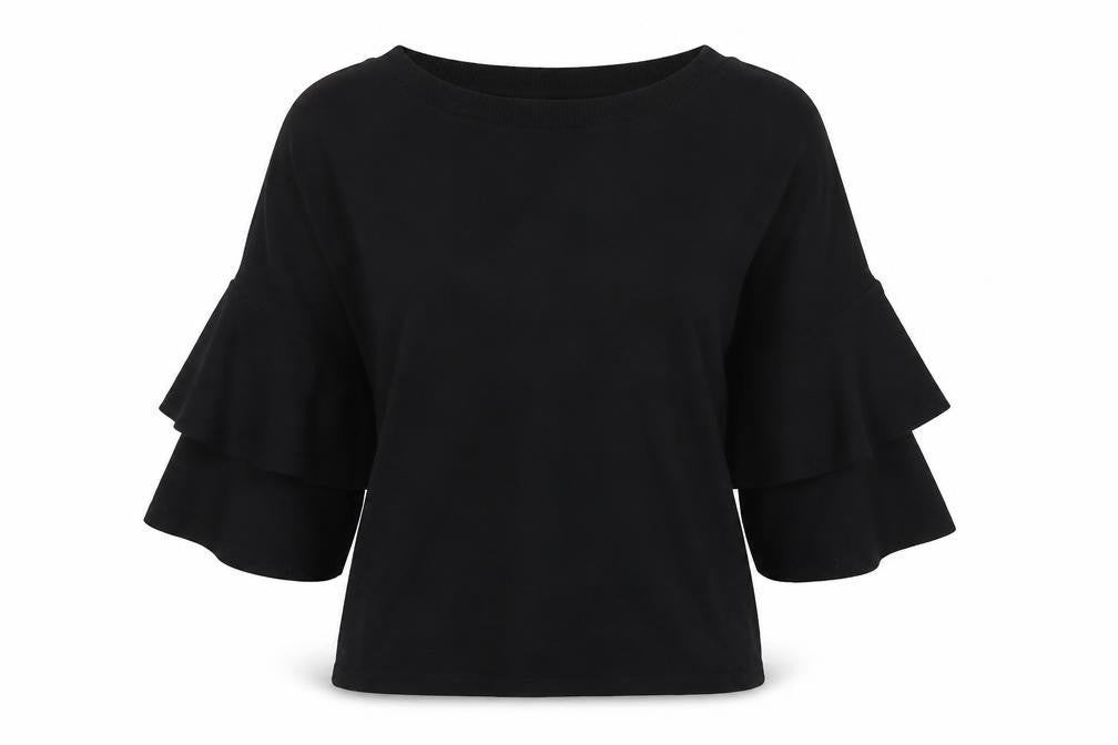 Marks & Spencer Womens Black Boat Neck Viscose Pullover Jumper Size 10