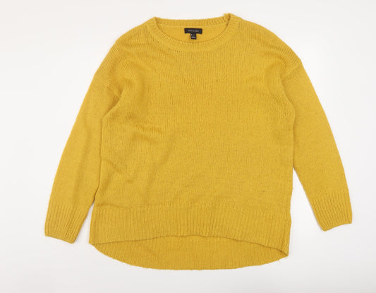 New Look Womens Yellow Round Neck Acrylic Pullover Jumper Size L