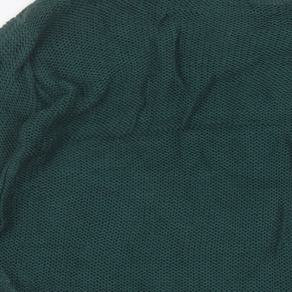 Cream Womens Green Round Neck Viscose Pullover Jumper Size M
