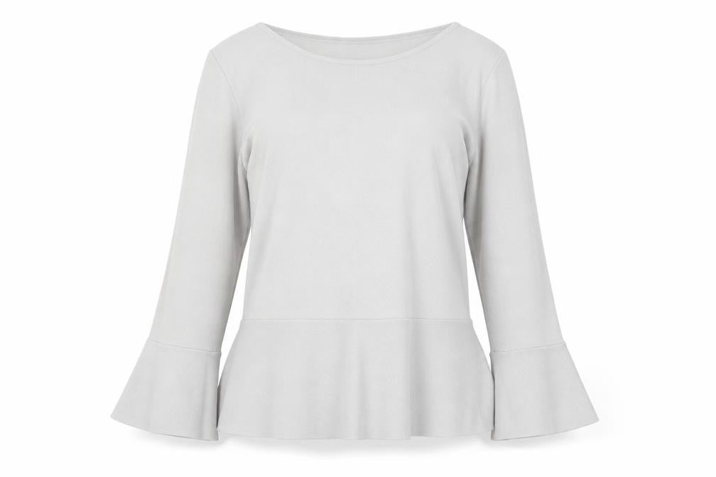 Monsoon Womens Grey Round Neck Viscose Pullover Jumper Size 10
