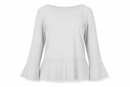 Monsoon Womens Grey Round Neck Viscose Pullover Jumper Size 10