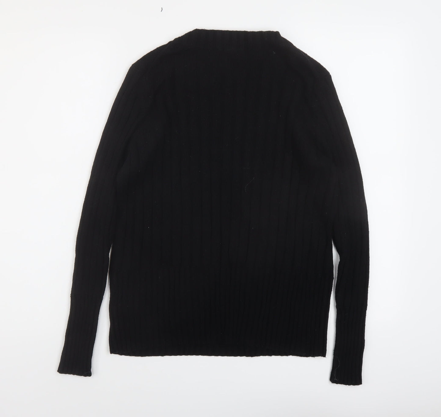 Esprit Womens Black Round Neck Polyamide Pullover Jumper Size M