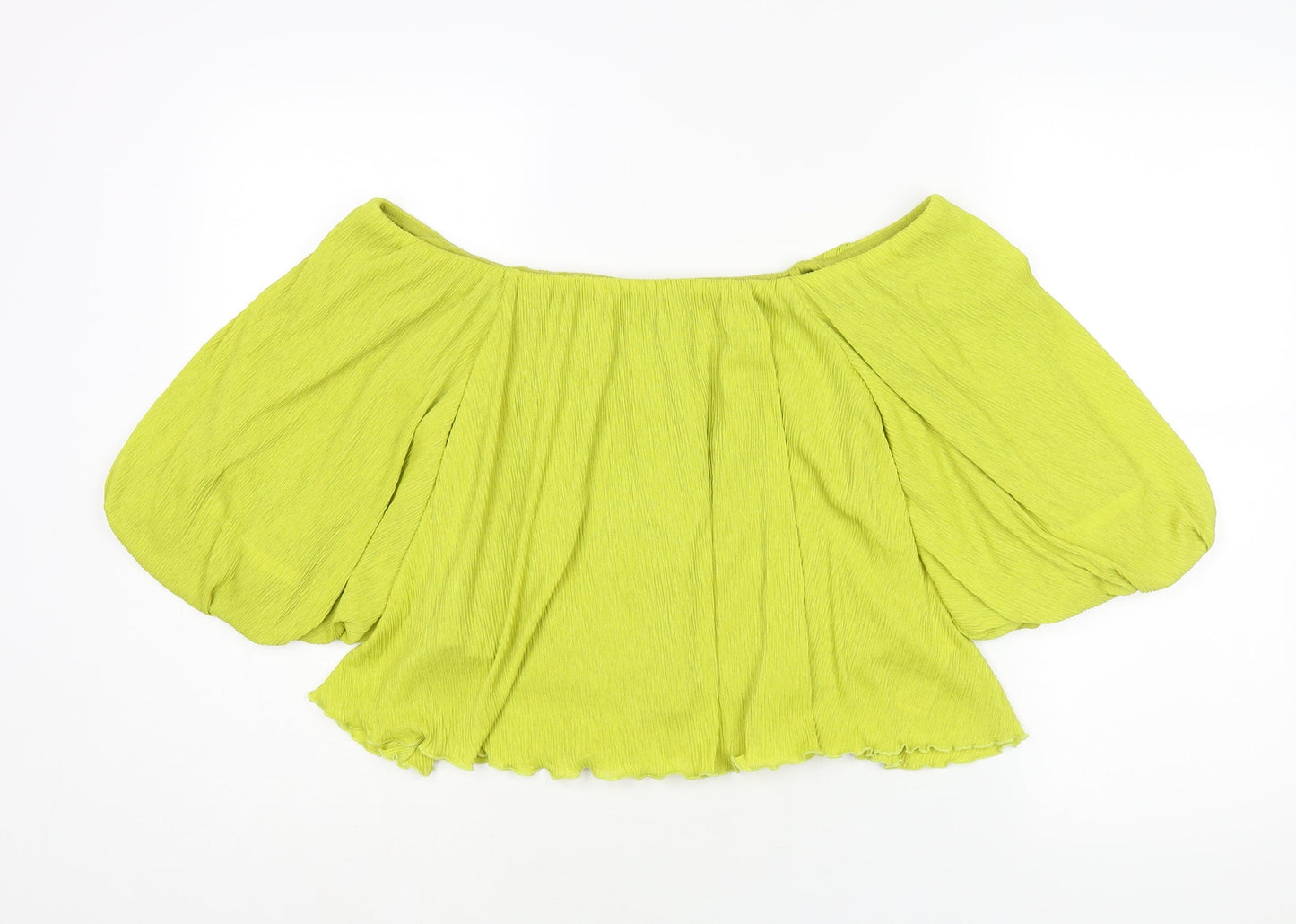 NEXT Womens Green Polyester Basic Blouse Size 12 Boat Neck
