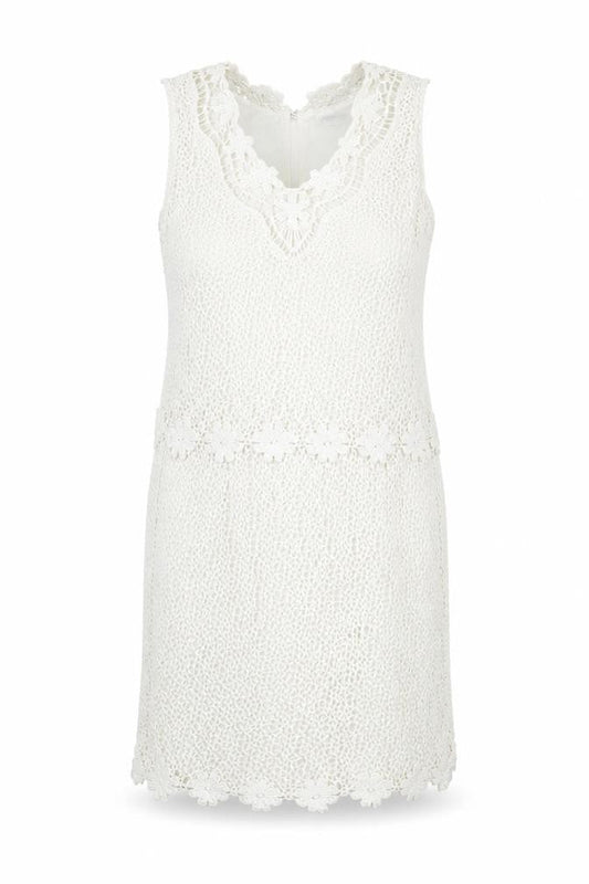 Topshop Womens White Polyester Shift Size 12 V-Neck Button