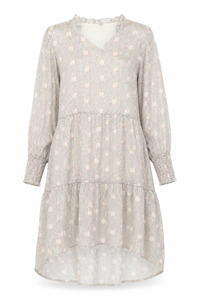 CULTURE Womens Beige Geometric Polyester Shift Size M V-Neck Pullover