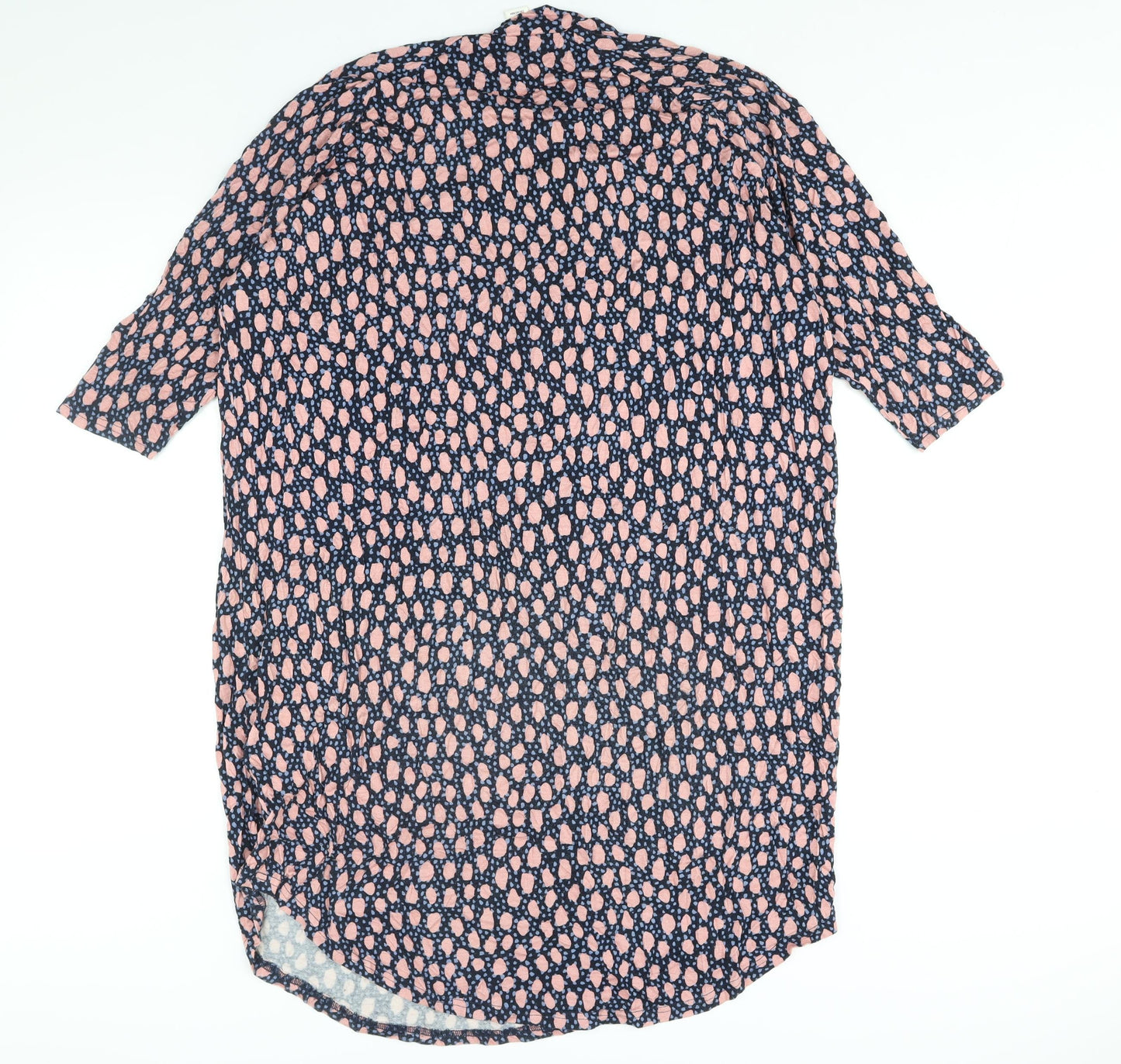 Monki Womens Multicoloured Geometric Viscose Shift Size S Mock Neck Pullover