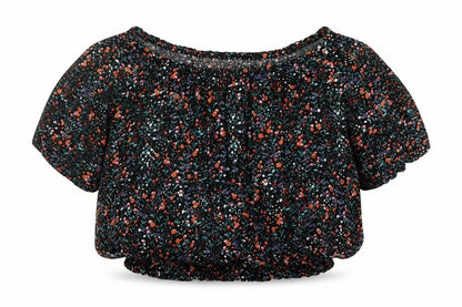 Weekday Womens Multicoloured Floral Viscose Basic Blouse Size XS Boat Neck