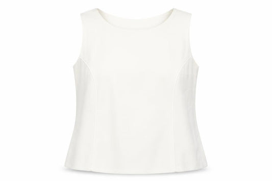 Roman Womens White Polyester Camisole Blouse Size 18 Round Neck - Lace Piping Detail